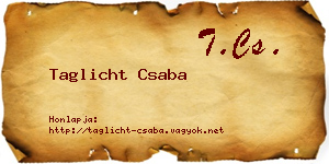 Taglicht Csaba névjegykártya